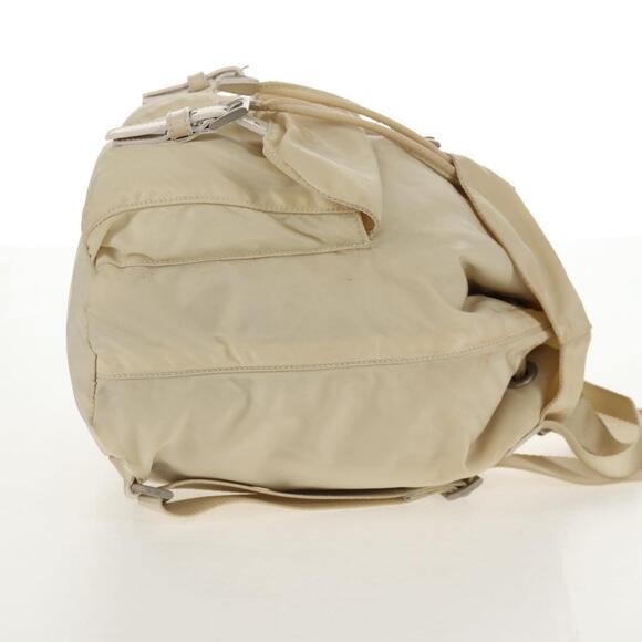 PRADA Backpack Nylon White Silver Auth 145850 main image 6